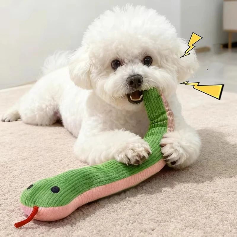 Interactive Snake Crinkle Toy for Cats and Dogs – 16.5'' Long Kitten Kick Toy with Sound, Soft Plush Pet Toy for Indoor Cats Hot